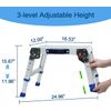 Folding Step Stool for Adults, Aluminum Work Platform Adjustable Height, Lightwe