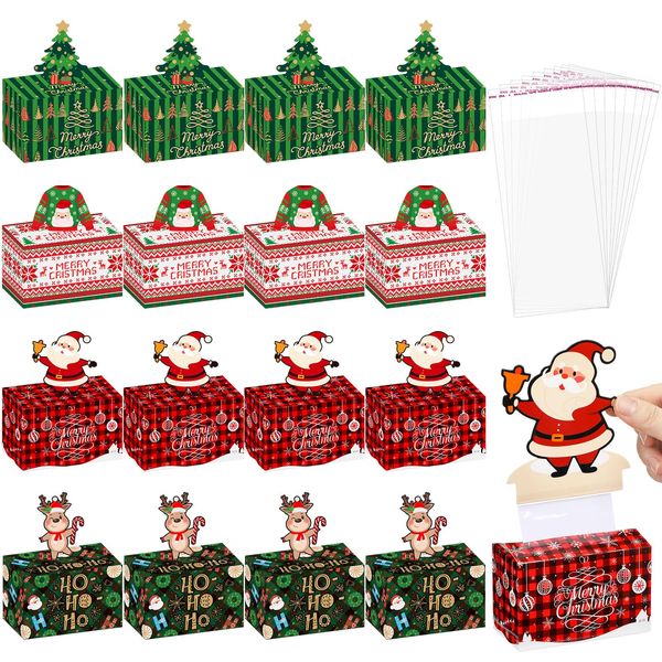 12 Pcs Christmas Money Box for Cash Gift Pull Santa Christmas Money Dispenser with Christmas Tree Gift Big 300 Transparent Bag Christmas Cash Gift Box ​elk Money Cake Pull out Kit for Adults Party