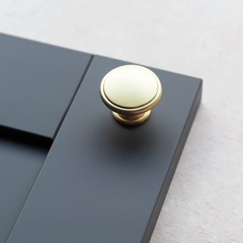 38mm Diameter Brushed Brass Knob for Kitchen Cabinets | Bedroom | Bathroom | Furniture | Cupboards