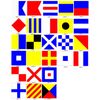 1" Mylar International Code Flag Letter Decal, Sticker (Letter X, Code Flag Letter)