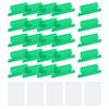 sourcing map Hanging File Folder Tabs, 2 Inch Insertable Tabs and Inserts Plastic Clear File Organizer Labels Filing for Folder Quick Identification, Green, 50 Pcs