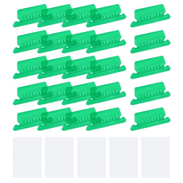 sourcing map Hanging File Folder Tabs, 2 Inch Insertable Tabs and Inserts Plastic Clear File Organizer Labels Filing for Folder Quick Identification, Green, 50 Pcs
