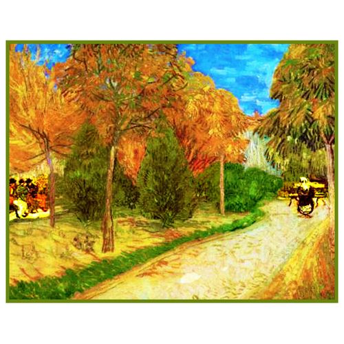 Orenco Originals The Footpath Park in Arles by Van Gogh Counted Cross Stitch Pattern