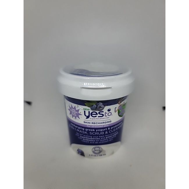 Yes To Super Blueberries Skin Recharging Yogurt & Probiotics 3-in-1 Mask