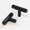 RCH Hardware HD-SS002-00 Solid Stainless Steel Modern Cabinet Drawer Handle Pull, 0 Inch, Black (2 Pack)