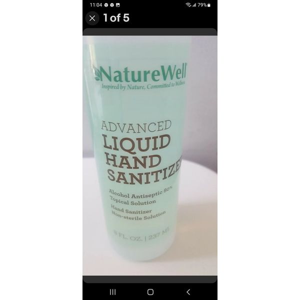 12 Bottles of NatureWell Advanced Liquid Hand Sanitizer 8oz. 80% Alcohol