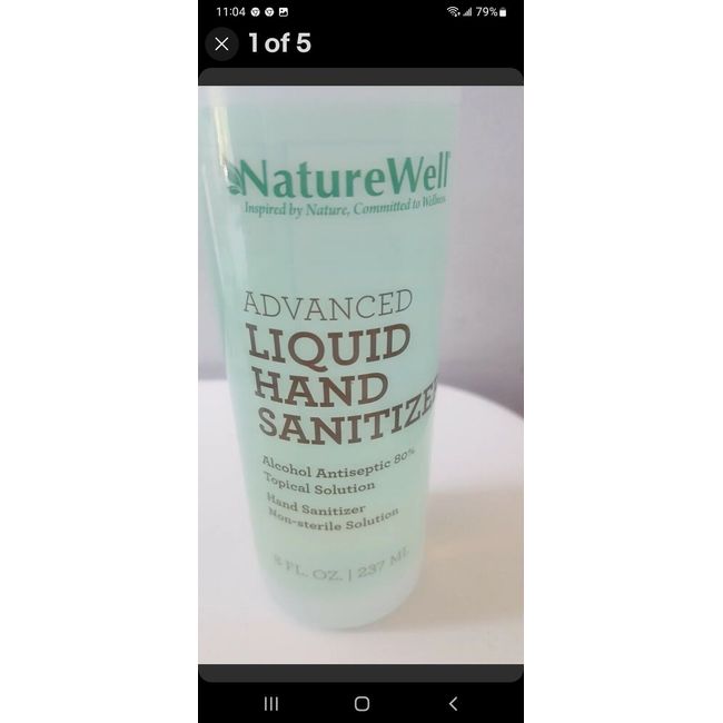 12 Bottles of NatureWell Advanced Liquid Hand Sanitizer 8oz. 80% Alcohol