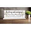 Baptism Gift Personalized Be Strong and Courageous With Name and Baptism Date