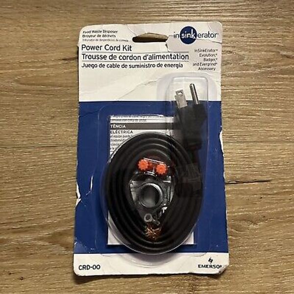 InSinkErator Emerson Garbage Disposal Power Cord Kit CRD-00 Black