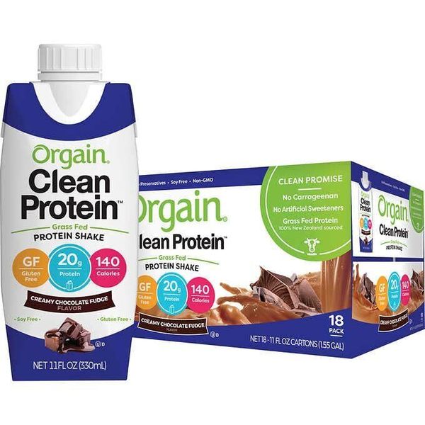 Orgain Clean Protein Shake Chocolate, 198 Fl. Oz.