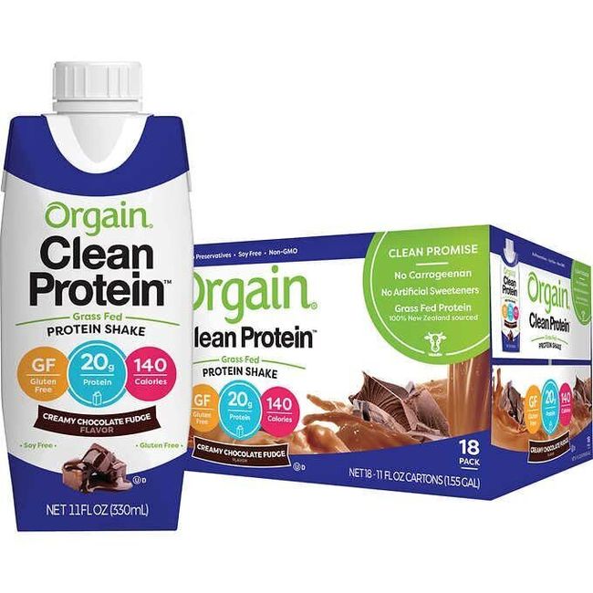 Orgain Clean Protein Shake Chocolate, 198 Fl. Oz.