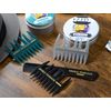 Bablo Pomade Mesh Comb (Gray & Green), Set of 2 Colors, Men's Comb