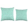 Floral Print Daisies Fun Happy Turquoise Décor Throw Pillow