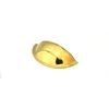 Infinity Decor Polished Brass Mushroom Knobs, Cup Shell Pull and Cupboard Catch for Kitchen Cabinet Doors (Small Cup Pull)