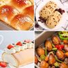 Baking Tray Set Non-Stick Cookie Pan Set Professional Baking Pan Bakeware Rectangular Cake Pan for Oven 22*17*4.5cm
