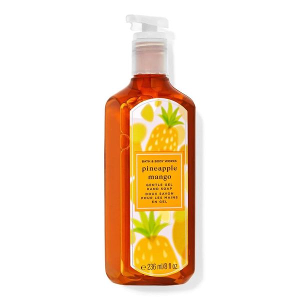 Bath Body Pineapple Mango Gentle Gel Hand Soap | 8 Fl Oz | Scented with Natural Essential Oils