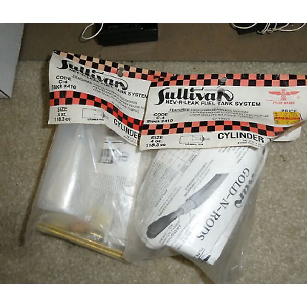 Lot of 2 Vintage RC Car Accessories Sullivan Cylinder Fuel Tank System 410 NIP 2