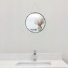 YCHMIR Small Round Wall Mirror,Bathroom Mirror (Black, 11.8 in.)