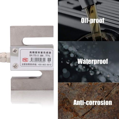 Oumefar Load Cell Sensor S Type High Precision Weighting Sensor Module 0-2000KG Tension Load Cell Scale Sensor Stable Portable Sensor for Electronic Weighing Devices with Cable (100kg)
