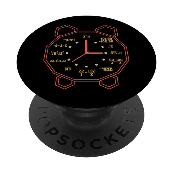 Alarm Clock Time Math Watch Mathematician Formula School PopSockets Swappable PopGrip