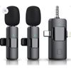 3 in 1 Wireless Lavalier Microphone for iPhone, iPad, Android, Camera,12-Hour...