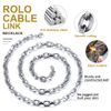 Silver Link Chain for Men Steel Chain Necklace for Men
