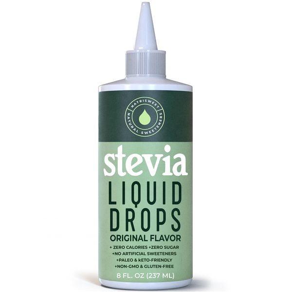 Stevia Liquid Drops, 8 Fl oz, 1823 Servings, Pure Concentrated Liquid Stevia Drops with Zero Calories & Zero Carbs, Delicious Sugar Substitute Great for Keto & Paleo Diets, by Natrisweet