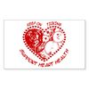 CafePress Support Heart Health Rectangle Sticker Rectangle Bumper Sticker Car Decal