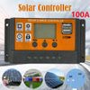 100A Solar Panel Battery Charge Controller 12V/24V LCD Regulator Auto Dual USB