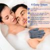 Yiclick Heavy Exfoliating Gloves, Exfoliating Body Scrubber for Bath Shower Exfoliation, Body Scrub Exfoliator For Dead Skin Remover, Exfoliate Sponge Loofah Washcloth Mitt for Men Women (4 grey)
