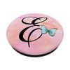 Initial monogram of the letter "E" with the butterfly PopSockets Swappable PopGrip