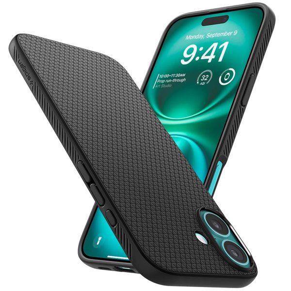 Spigen Liquid Air Case Compatible with iPhone 16 - Matte Black