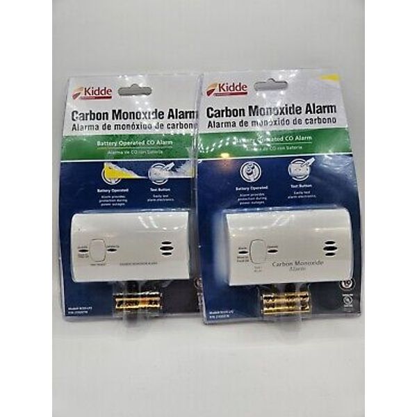 Kidde 2 Pack Battery Powered Carbon Monoxide Alarm 9CO5-LP2 NEW