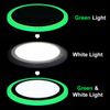 18w Round Recessed LED Ceiling Panel Light Dual Colour Cool White Green Ring