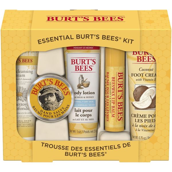 Burt's Bees Gifts Ideas, 5 Body Care Products, Everyday Essentials Set - Beeswax