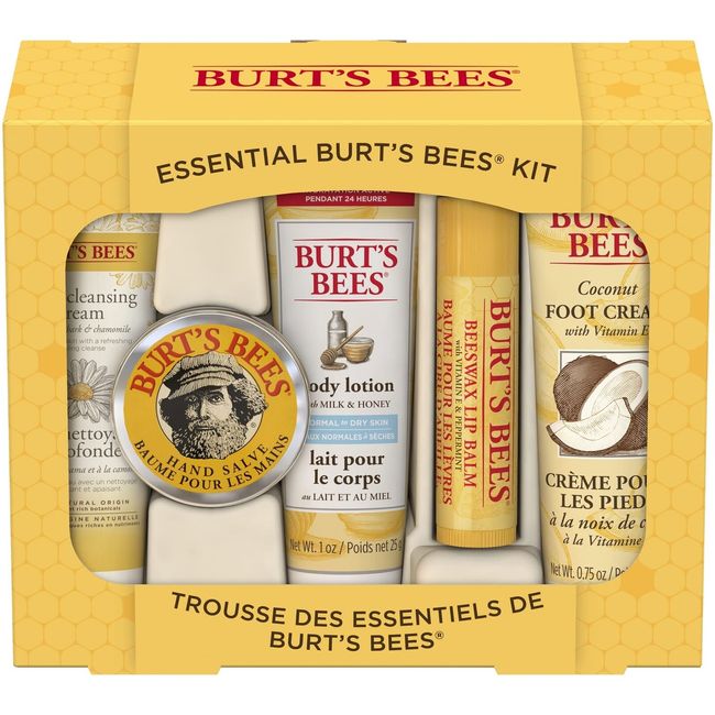 Burt's Bees Gifts Ideas, 5 Body Care Products, Everyday Essentials Set - Beeswax