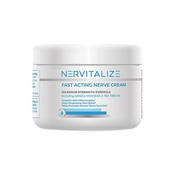 Nervitalize Fast Acting Nerve Pain Relief Cream Maximum Strength Formula - 3 fl oz - Helps Provide Neuro Pain Relief and Deep Nerve Nourishment to Support Normal Nerve Function - Made in The USA