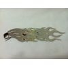 Stainless Steel Chrome Screaming Eagle Flame 3-D Emblem for Tool box & Cabinets 
