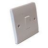 ÉABCON 1 GANG Curved Edge Light Switch, Single Pole, Stylish and Robust, White