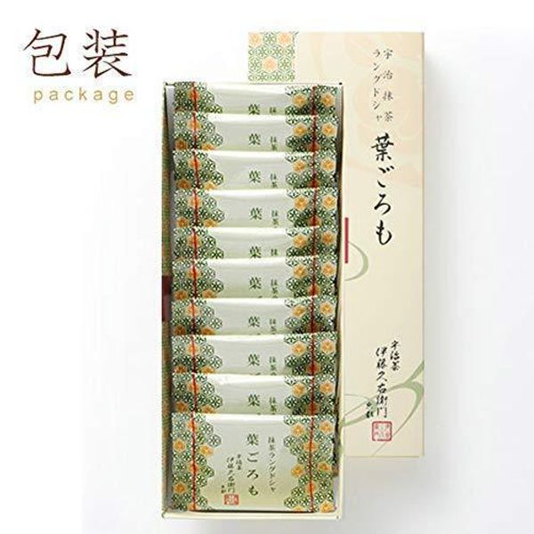 Itohkyuemon Uji Matcha Langue de Chat Cookies 10 Pieces