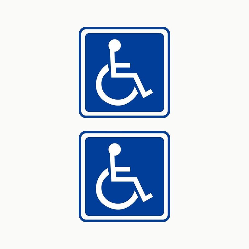 Autodomy Disabled Wheelchair User Sticker Pack of 2 | Disabled Sticker ...