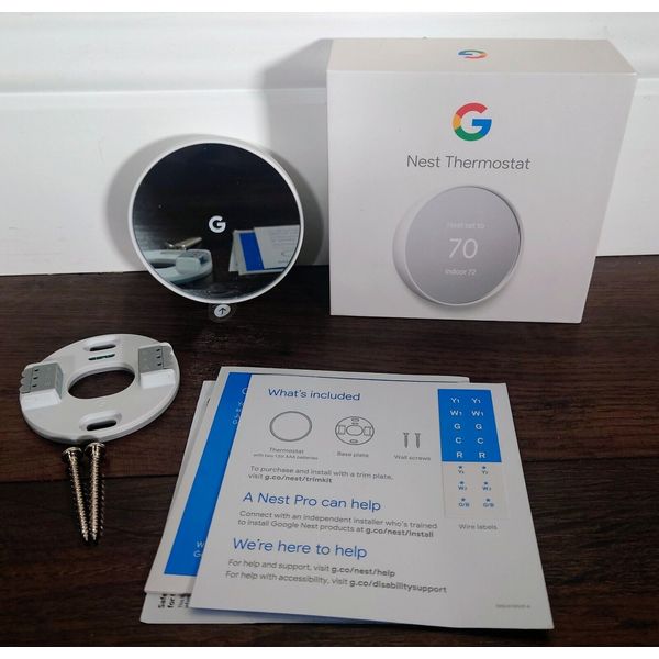 Google Nest Programmable Smart Thermostat Snow Open Box