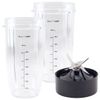 2 Pack 32 oz Colossal Cup + Extractor Blade for NutriBullet Lean NB-203 1200W