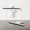 Umbra Buddy Adhesive Shower Squeegee, Window Squeegee with Silicone Blade, White