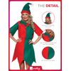 Smiffys Elf Costume,Red & Green,M - UK Size 12-14
