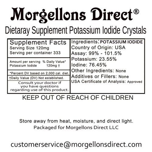 Morgellons Direct SSKI Iodine Potassium Iodide Solutions Mixing Kit Includes Necessary Tools and pre-Measured Dietary Supplement Potassium Iodide Crystals. Just add Distilled Water.