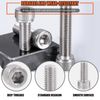 Tanstic 146Pcs M10 Hex Socket Head Cap Machine Screws Flat Head Socket Cap Screws Button Head Socket Cap Screws for Industrial Machinery