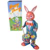 TT02 Tin Toy Drumming Happy Bunny Windup Antique Replica windup Easter Bunny