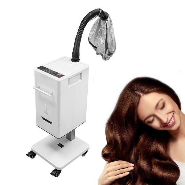 Professional Nano Hair Steamer, Multifunctional Anion Hair Dyeing Machine, 500W 110V Hair Color Processor Beauty Salon Standing Hair Steamer with Wheels for Beauty Salon Home Spa