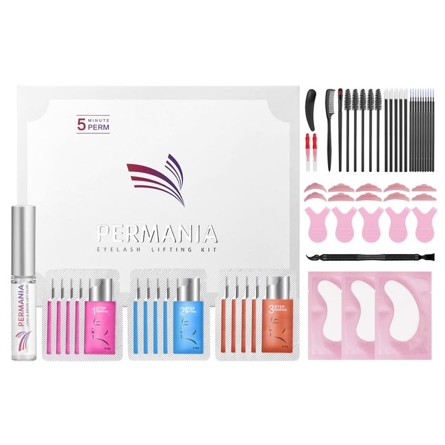 PERMANIA 2023 Lash Lifting Set & Eyebrow Lifting Set, Eyelash Lift Kit, Complete Accessories, Curled Eyelashes & Thick Eyebrows, Great as Mother's Day Gift and Birthday Gift